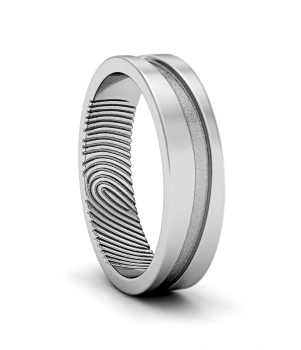 Кольцо с отпечатком пальца (Мод.121)